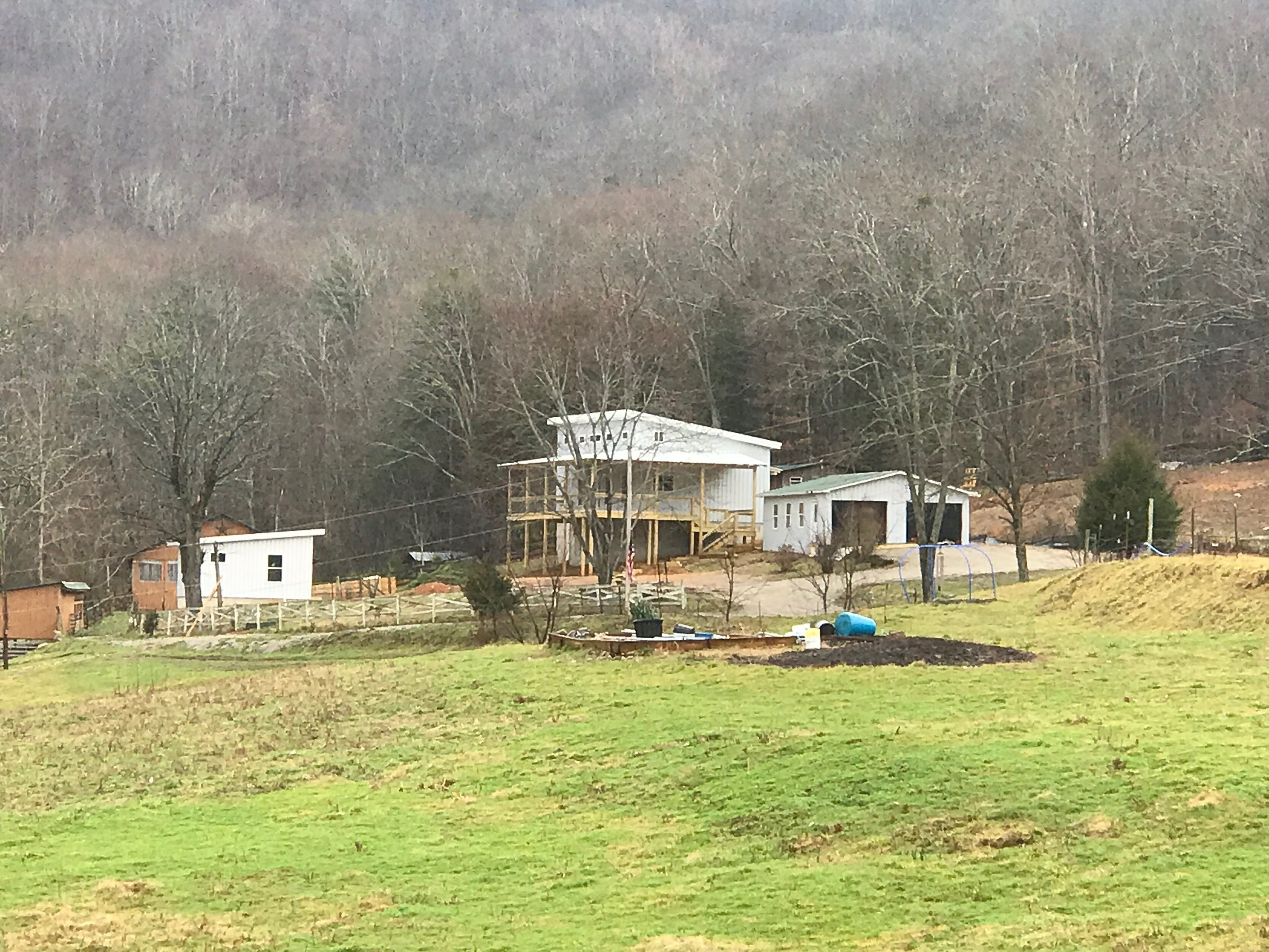Modern with a large porch