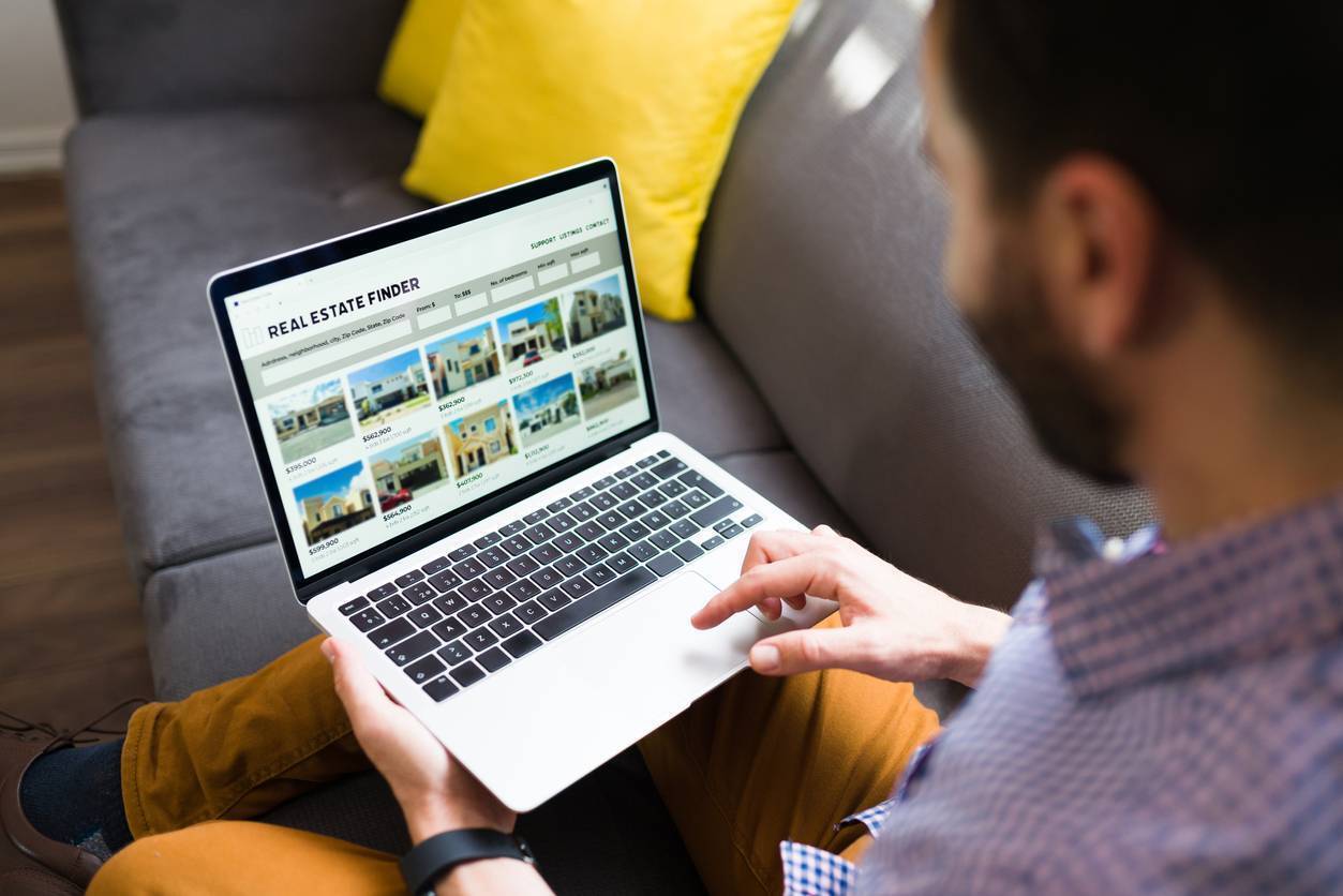 Man and laptop